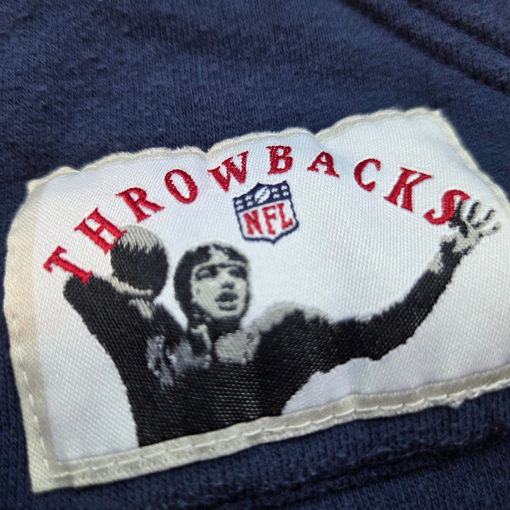 Dallas Cowboys Mitchell & Ness Hoodie Mens M Lace Up Throwback NFL Navy Blue - Picture 5 of 10